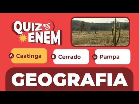 Thumbnail da aula: Treinando Questões | Geografia | QUIZ ENEM | Me Salva! ENEM