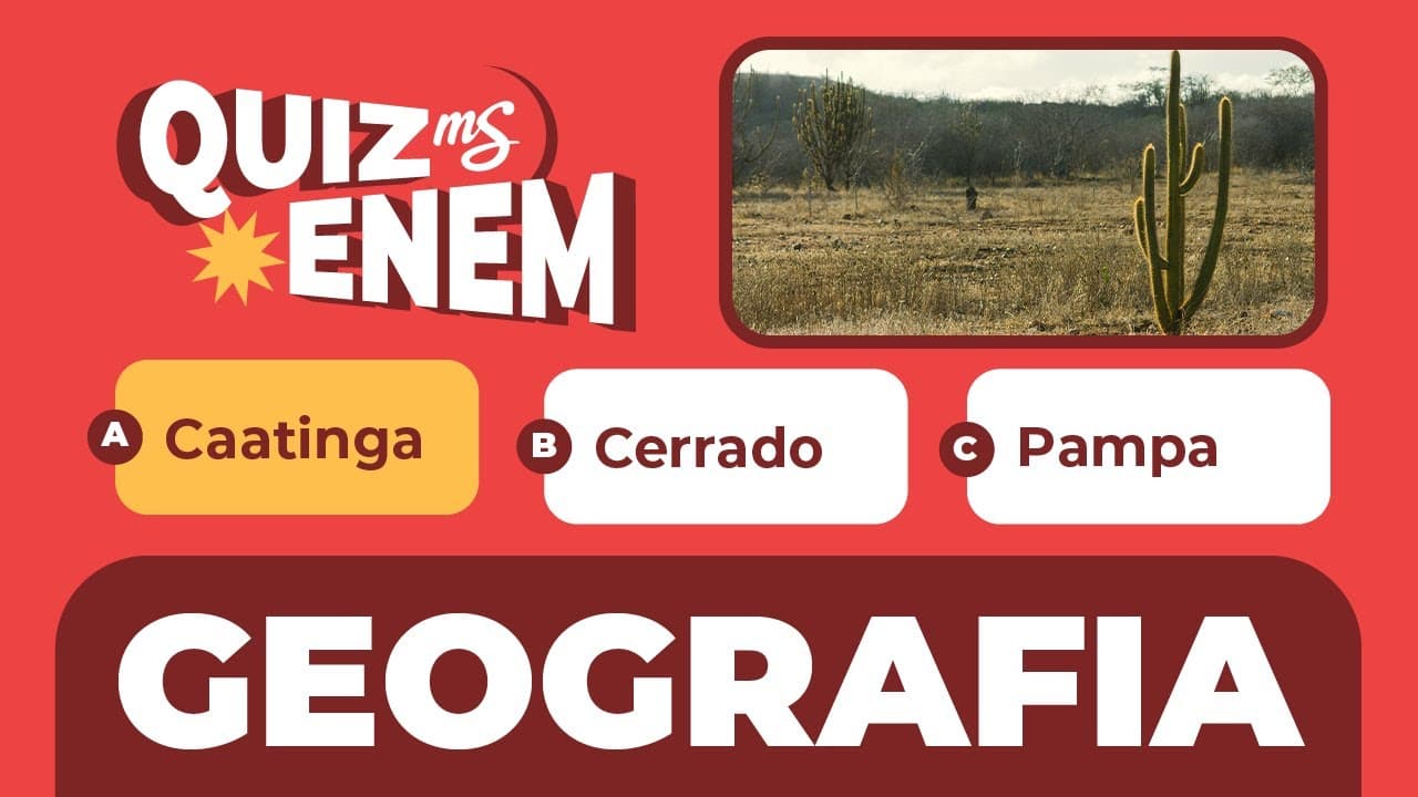 Thumbnail: Treinando Questões | Geografia | QUIZ ENEM | Me Salva! ENEM