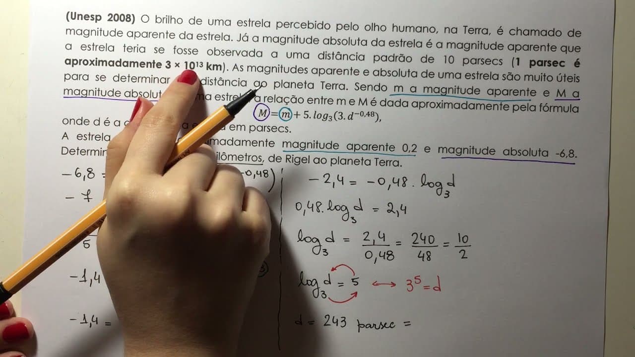 Thumbnail: EXERCÍCIO FUNÇÃO LOGARITMICA - UNESP 2008