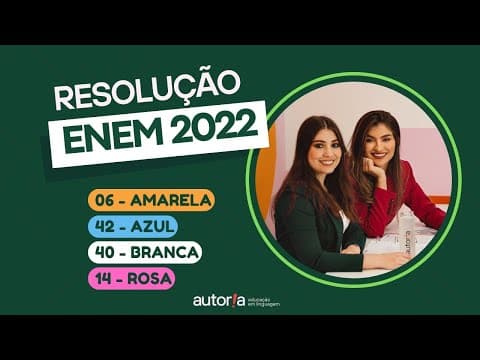 Thumbnail da aula: Enem 2022 - Autoria Linguagem - Questão 06 | Linguagens, prova amarela
