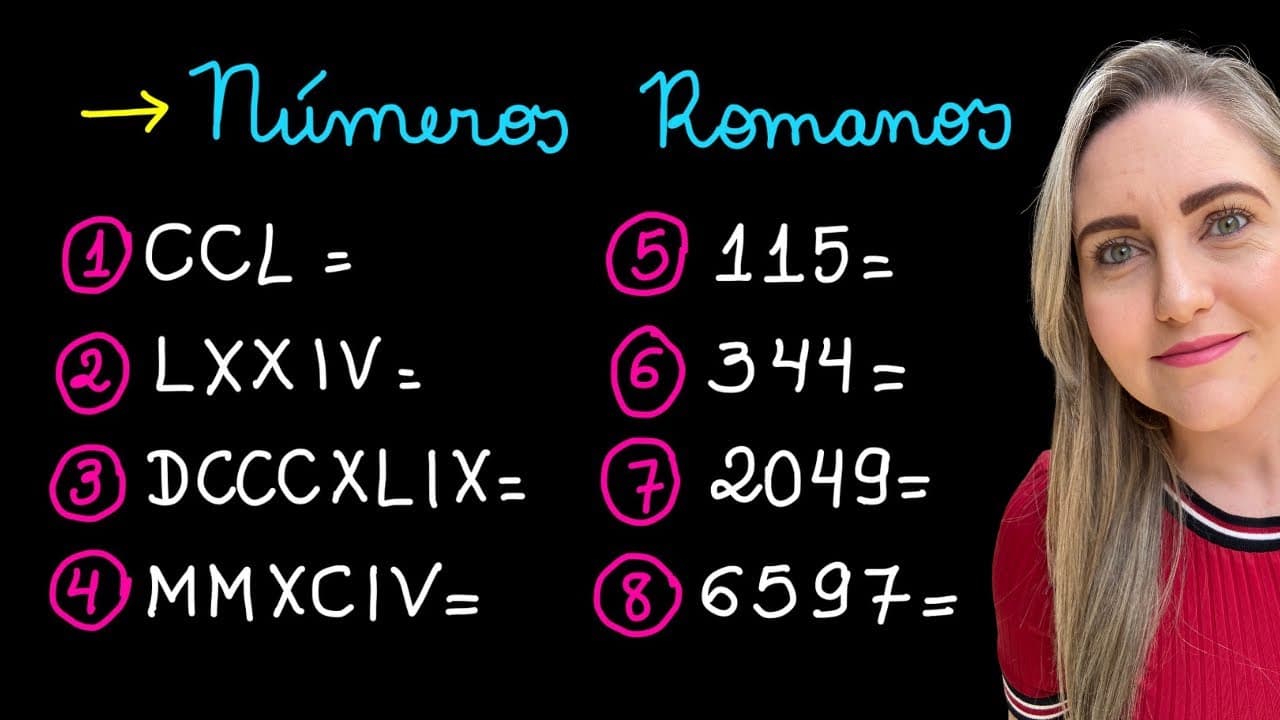 Thumbnail: NÚMEROS ROMANOS! LISTA DE EXERCÍCIOS PARA APRENDER AGORA! EXPLICAÇÃO PARA APRENDER MATEMÁTICA!
