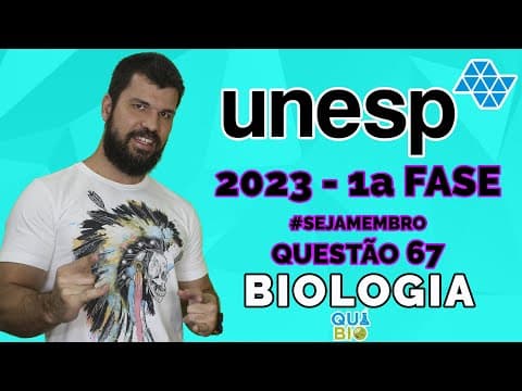 Thumbnail da aula: UNESP 2023 - Questão 67 - A imagem mostra um cogumelo que cresceu em meio ao gramado do jardim de um