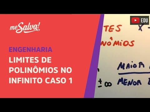 Thumbnail da aula: Me Salva! Cálculo - Tudo sobre Limites - Limites de polinômios no infinito caso 1