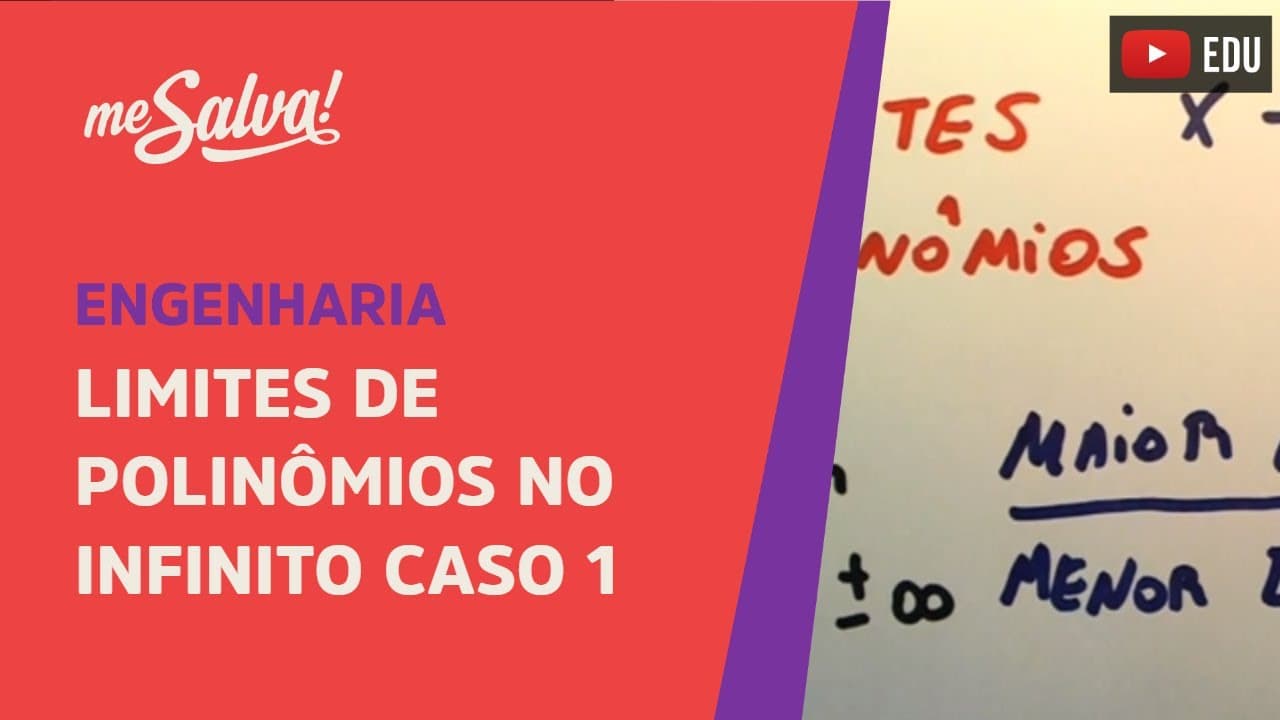 Thumbnail: Me Salva! Cálculo - Tudo sobre Limites - Limites de polinômios no infinito caso 1