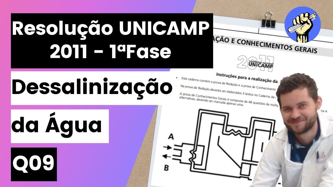 Thumbnail: ✏️UNICAMP 2011 | O Brasil é um país privilegiado no que diz respeito ao estoque de água doce. Estima