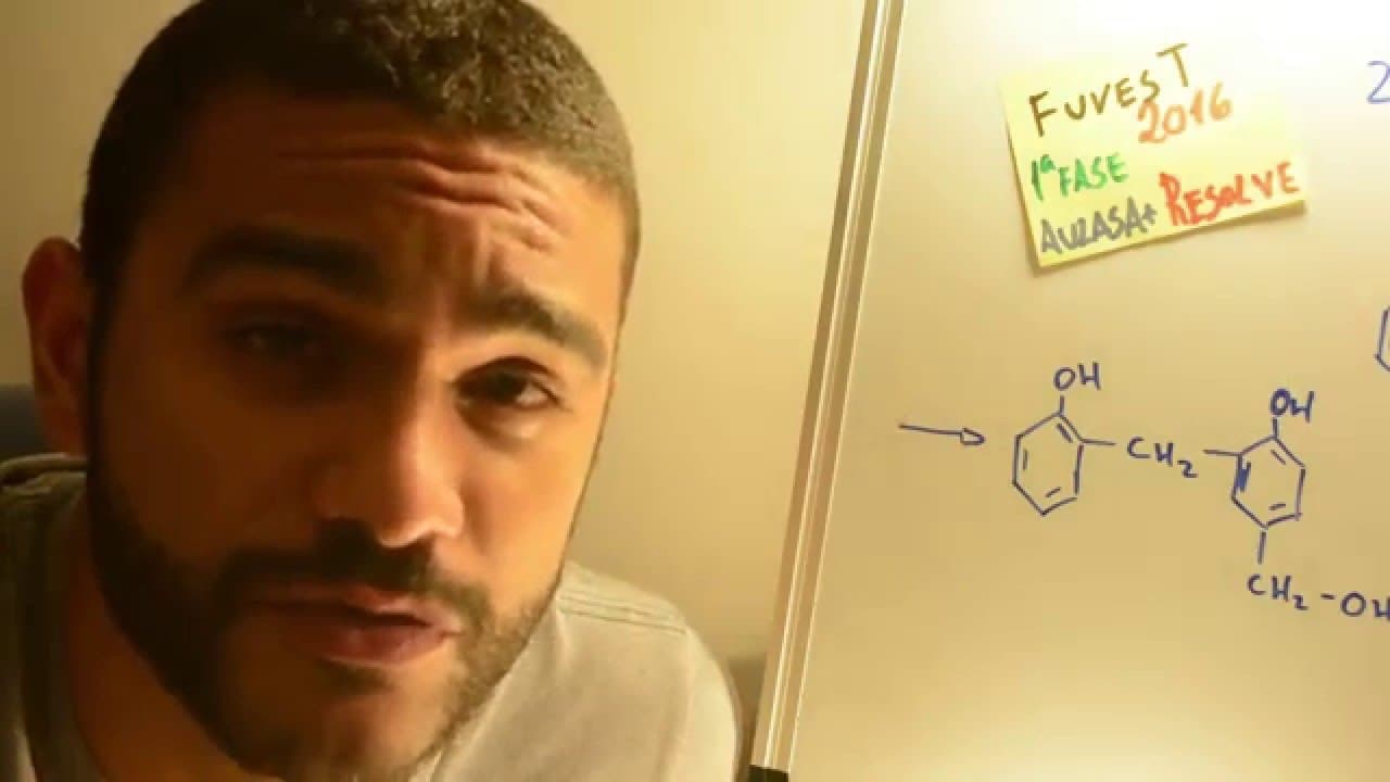 Thumbnail: FUVEST 2016 - Química 21 - Reações Orgânicas - 1ª fase Prova V - Aulas A+ Resolve