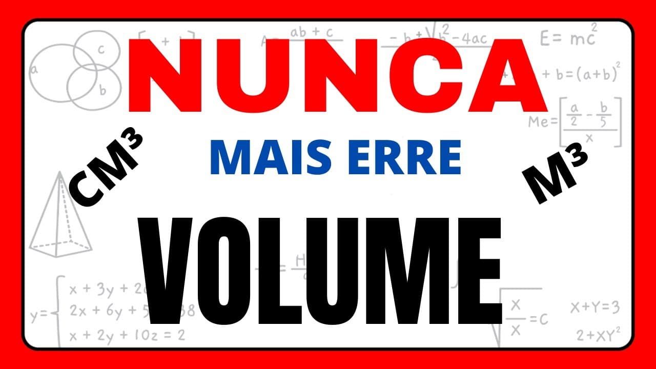 Thumbnail: NUNCA MAIS ERRE VOLUME!! COMO CALCULAR VOLUME DO CUBO E PARALELEPÍPEDO.