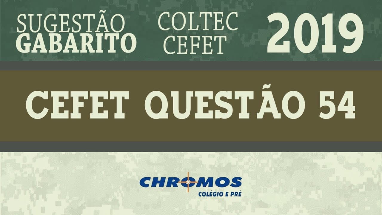 Thumbnail: Gabarito CEFET/COLTEC 2019 - Prova do CEFET: Questão 54 | Geografia