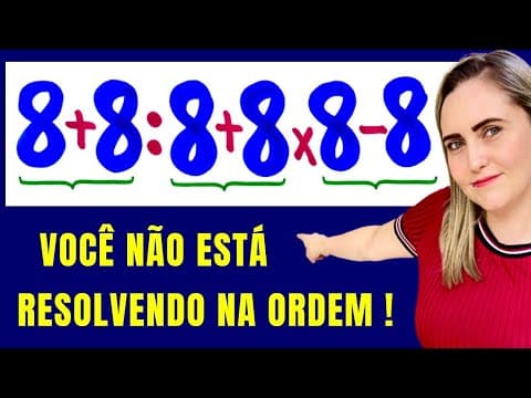 Thumbnail da aula: 🤔A MANEIRA CORRETA DE RESOLVER UMA EXPRESSÃO NUMÉRICA!!!  Matemática básica todo dia.📚🚀