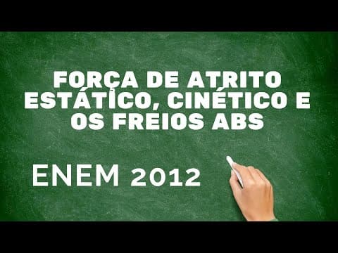 Thumbnail da aula: Física ENEM 2012 - Força de atrito estático, cinético e os freios ABS