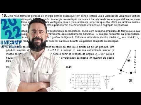 Thumbnail da aula: Segunda Fase Unicamp 2022 | Física | Questão 16