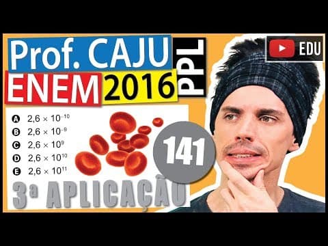 Thumbnail da aula: [ENEM 2016 PPL] 141 📓 NOTAÇÃO CIENTÍFICA A volemia (V) de um indivíduo é a quantidade total de