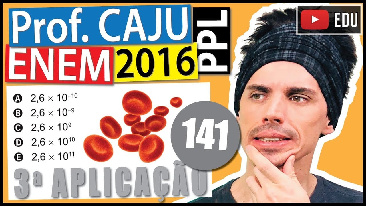 Thumbnail: [ENEM 2016 PPL] 141 📓 NOTAÇÃO CIENTÍFICA A volemia (V) de um indivíduo é a quantidade total de