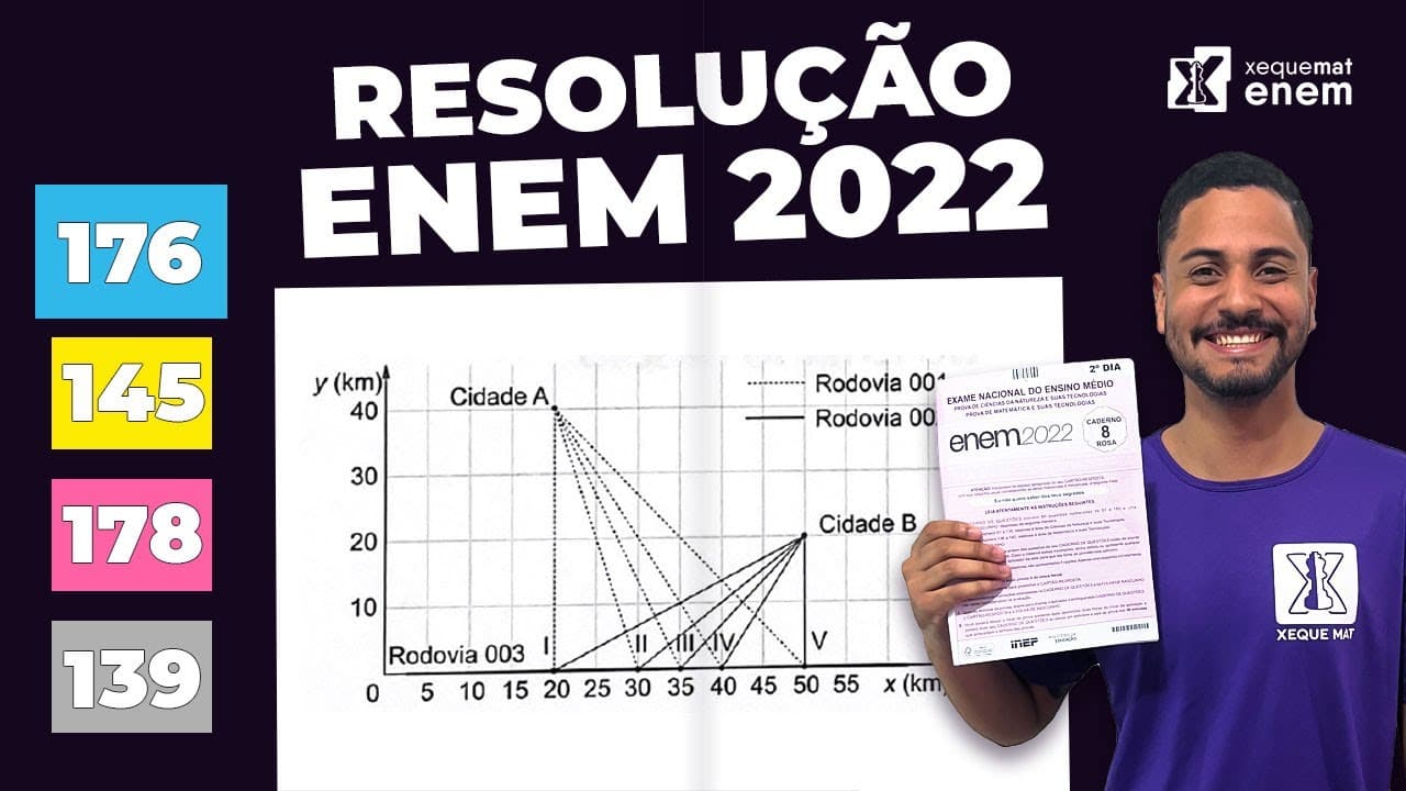 Thumbnail: 🔘Questão 176 - Caderno Azul | Teorema de Pitágoras | MATEMÁTICA ENEM 2022