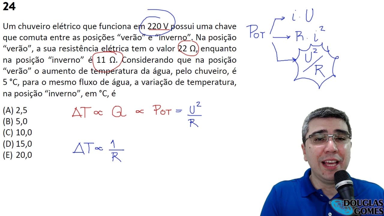 Thumbnail: Correção Fuvest 2019 Física Prova V Q24