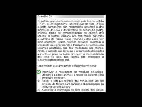 Thumbnail da aula: RESOLUÇÃO COMENTADA - ENEM 2010 - PARTE  I - Professor Vinícius Dias
