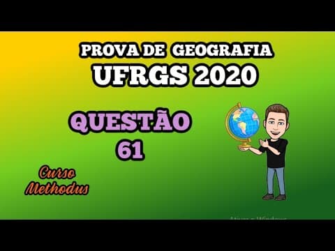 Thumbnail da aula: 61 de 2020 da prova de Geografia da UFRGS - Estas pessoas que estão vindo agora são refugiados que