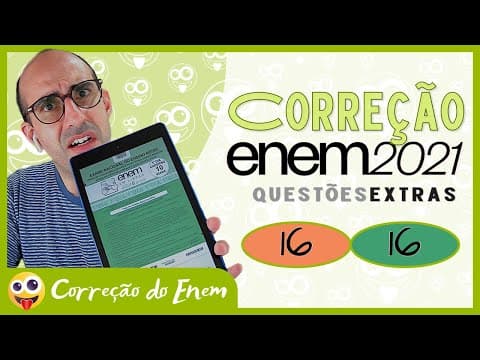 Thumbnail da aula: [CORREÇÃO DO ENEM] Questão extra 16 - Enem 2021 - Prova verde ▷  Desertões: fotografias em lupas