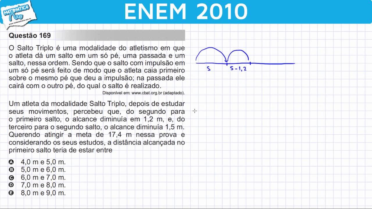 Thumbnail: ENEM 2010 Matemática #34 - Equação do Salto Triplo