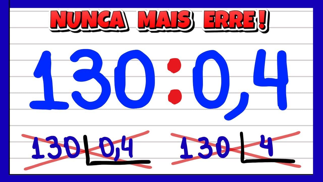 Thumbnail: NUNCA MAIS ERRE DIVISÃO COM VÍRGULA! APRENDA COMO FAZER DIVISÃO COM NÚMEROS DECIMAIS!