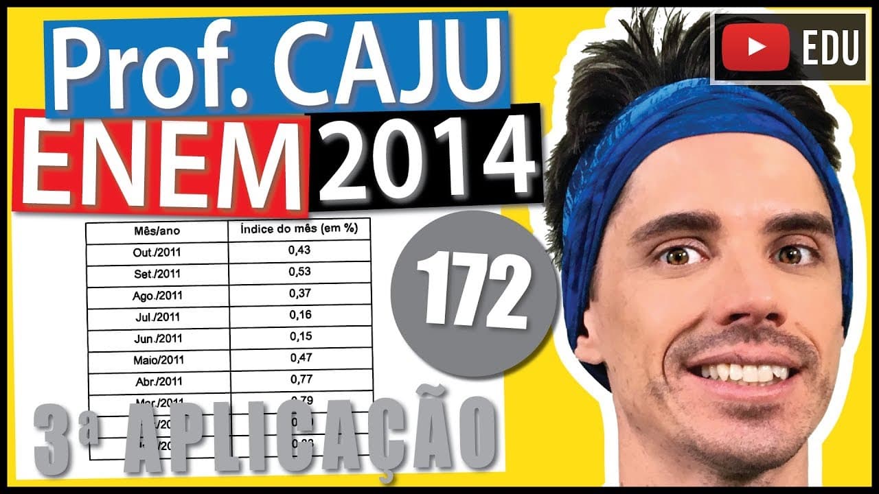 Thumbnail: [ENEM 2014 3Ap] 172 📓 MEDIANA O Índice Nacional de Preços ao Consumidor Amplo (IPCA) mede a variação
