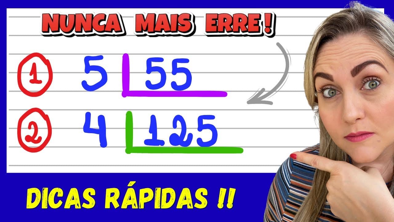 Thumbnail: DICAS RÁPIDAS PARA APRENDER DIVISÃO! COMO FAZER DIVISÃO COM 2 OU 3 NÚMEROS! Prof Michella Amorim