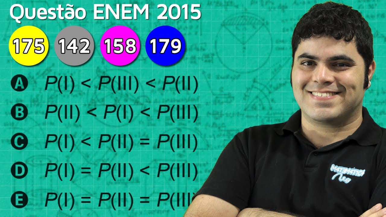 Thumbnail: ENEM 2015 Matemática #44 - Probabilidade de Sortear Atleta Dopado (questão difícil)