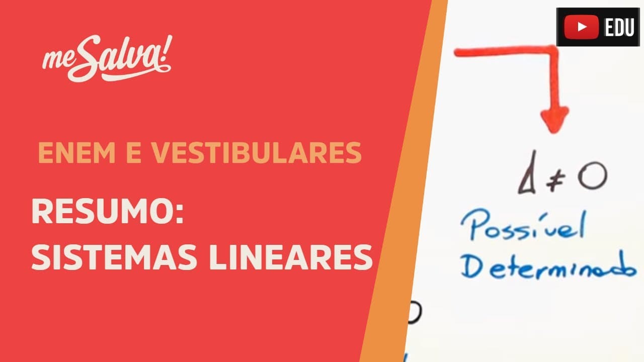 Thumbnail: Resumo de Sistemas Lineares | ENEM e Vestibulares | Me Salva!