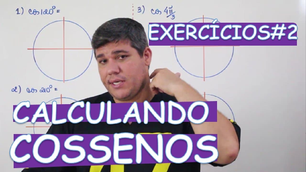 Thumbnail: CALCULANDO COSSENOS NA CIRCUNFERÊNCIA TRIGONOMÉTRICA (AULA 6/24)