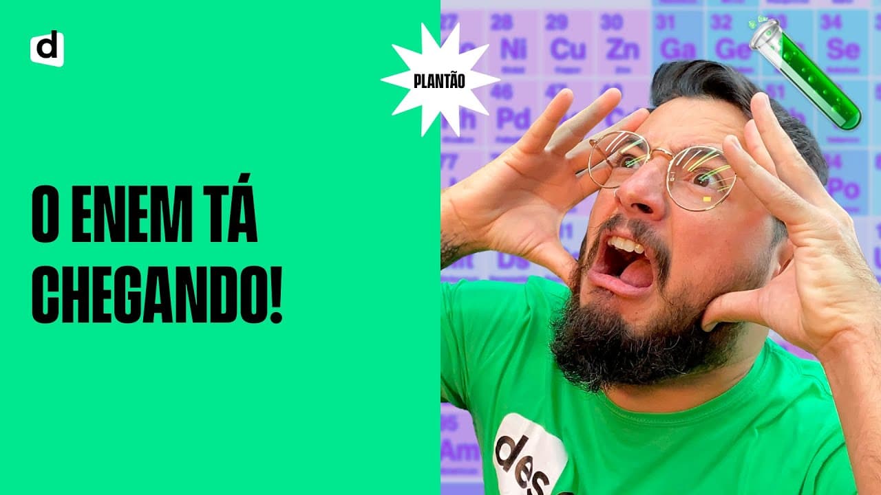 Thumbnail: ENEM EM 8 SEMANAS: O QUE ESTUDAR EM QUÍMICA
