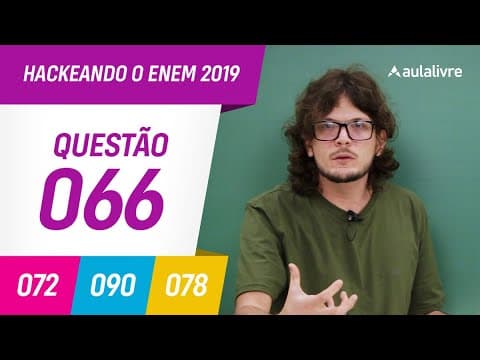 Thumbnail da aula: Enem 2019 | Geografia: problema da fome | Questão 66 (branco)
