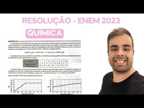 Thumbnail da aula: ENEM 2023 - Um assistente de laboratório precisou descartar sete frascos contendo solução de nitrato