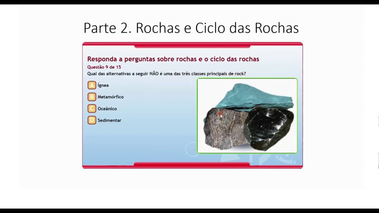 Thumbnail: Ciclo das Rochas - Exercício Interativo. Profa Maria Giovana Parisi. IGC/UFMG