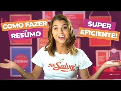 Thumbnail da aula: Como fazer Resumos Eficientes | Me Salva! + Gegê Studies | Ep. 4