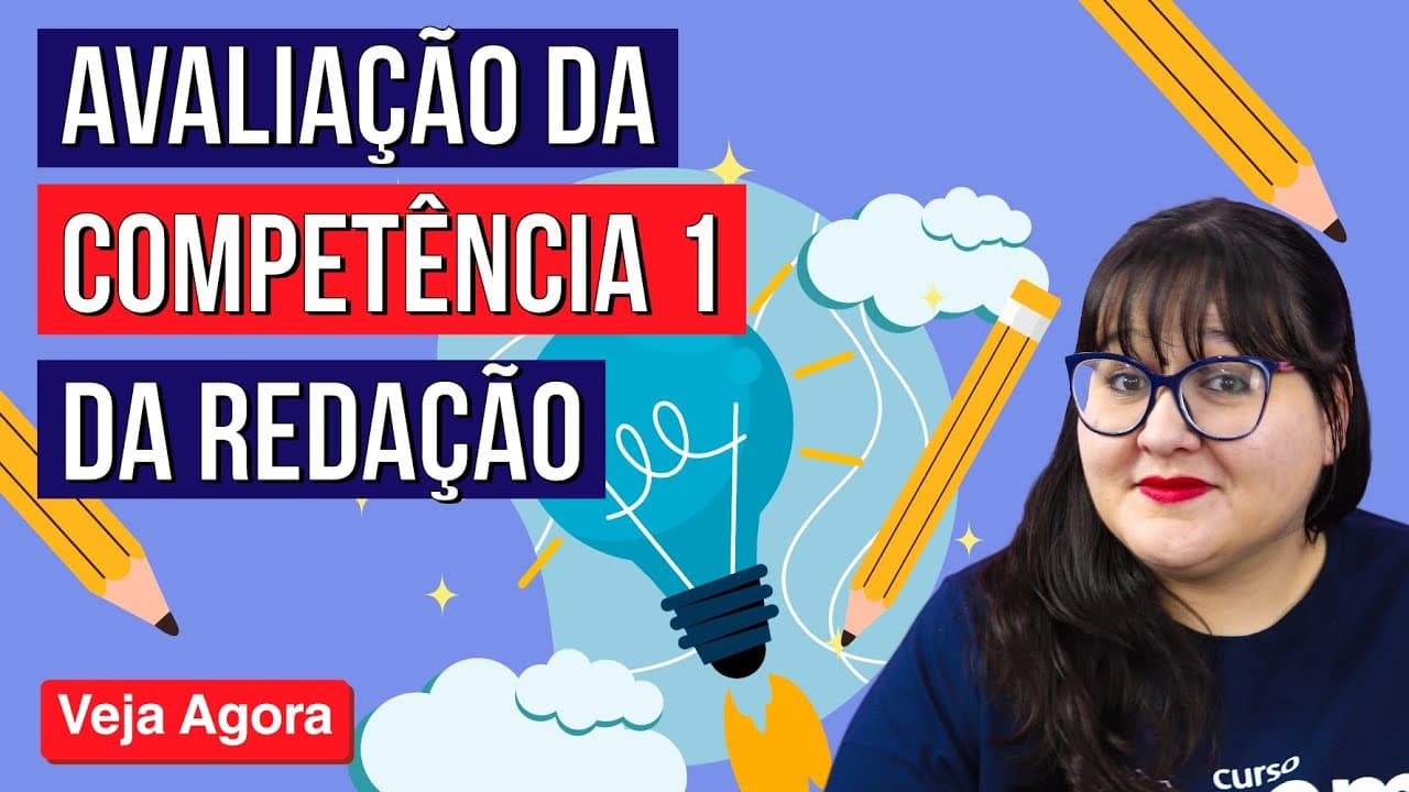 Thumbnail: QUAIS OS CRITÉRIOS DE AVALIAÇÃO DA REDAÇÃO DO ENEM: competência 1