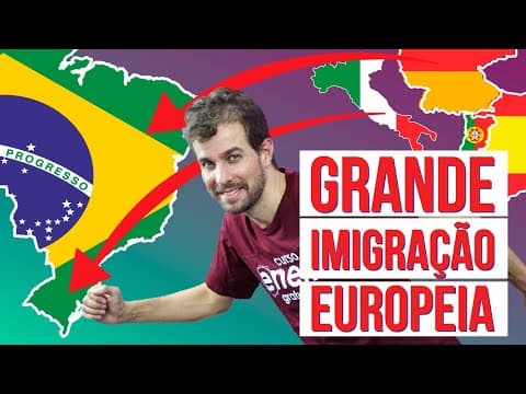 Thumbnail da aula: SEGUNDO REINADO: GRANDE IMIGRAÇÃO EUROPEIA | Resumo de História para o Enem