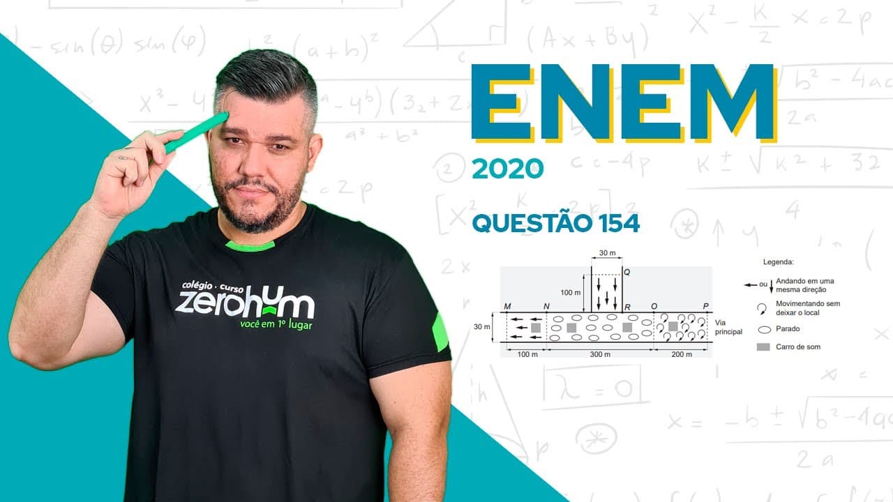 Thumbnail: ✅ QUESTÃO 154 - ENEM 2020 Matemática: O fenômeno das manifestações populares de massa
