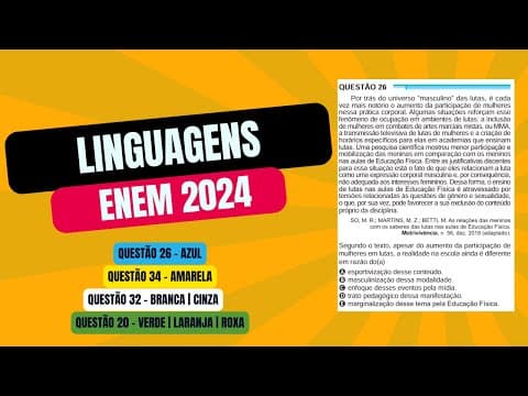 Thumbnail da aula: Resolução questão 26 (PROVA AZUL) | Linguagens ENEM 2024