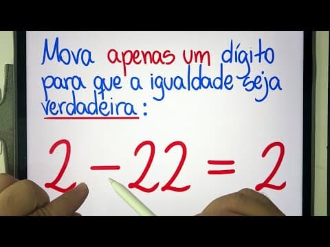Thumbnail da aula: 🤯 NINGUÉM consegue resolver a esse PROBLEMA DE RACIOCÍNIO LÓGICO | Matemática com Procopio
