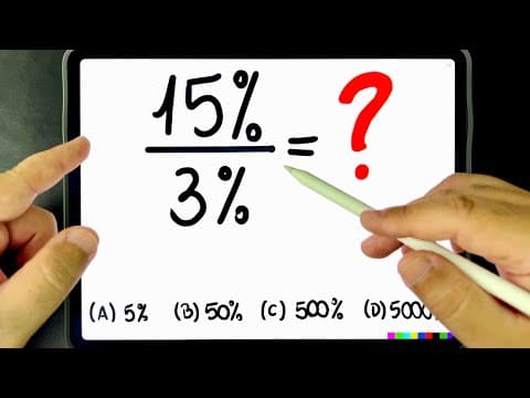 Thumbnail da aula: 🔥 NINGUÉM SABE SIMPLIFICAR UMA DIVISÃO DE PORCENTAGEM! 😱 Você consegue resolver?