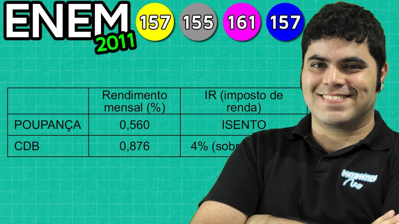 Thumbnail: ENEM 2011 Matemática #22 - Matemática Financeira, Poupança e CDB