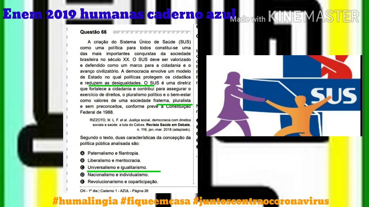Thumbnail: Questão 66 Enem 2019 caderno azul humanas