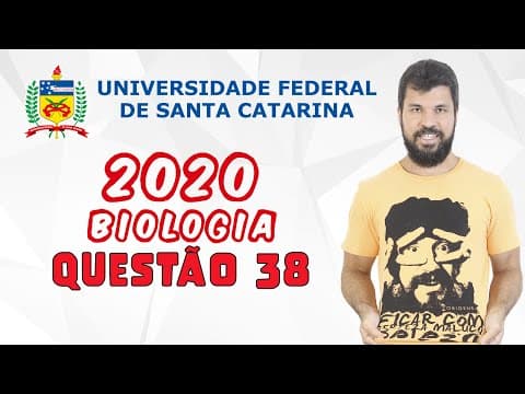 Thumbnail da aula: UFSC 2020 - Questão 38 - Na figura abaixo há uma foto dos cromossomos, em metáfase mitótica de uma m
