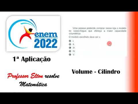 Thumbnail da aula: ENEM 2022 - Cilindro - Uma loja comercializa cinco modelos de caixas d'água