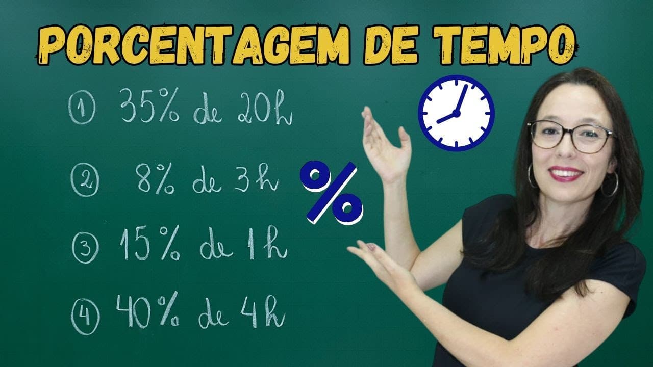 Thumbnail: 4 QUESTÕES sobre PORCENTAGEM DE TEMPO