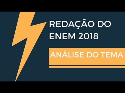 Thumbnail da aula: Redação do Enem 2018: Análise do Tema - Brasil Escola