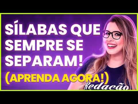 Thumbnail da aula: SÍLABAS QUE SEMPRE SÃO SEPARADAS (Gramática para Concursos) - Professora Pamba