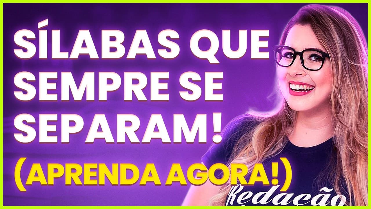 Thumbnail: SÍLABAS QUE SEMPRE SÃO SEPARADAS (Gramática para Concursos) - Professora Pamba