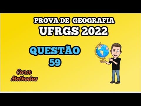 Thumbnail da aula: 59 de 2022 da prova de Geografia da UFRGS - Apesar da maior parte da produção agrícola do Brasil ser