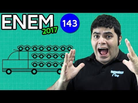 Thumbnail da aula: 🔥 ENEM 2017 Matemática #08 👉 Combinação com Repetição e Carrinhos do Caminhão Cegonha